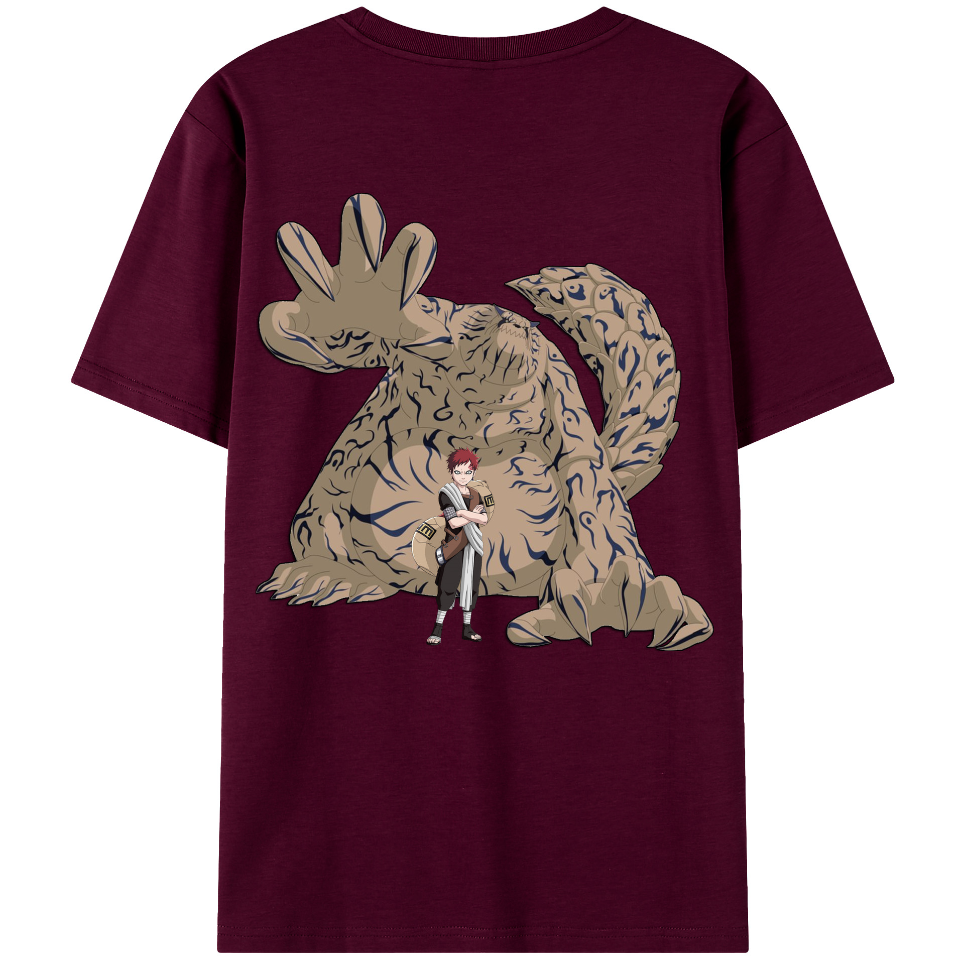 （画像用） NARUTO -ナルト- ガアラ Gaara レディース半袖Tシャツ(バックプリント)